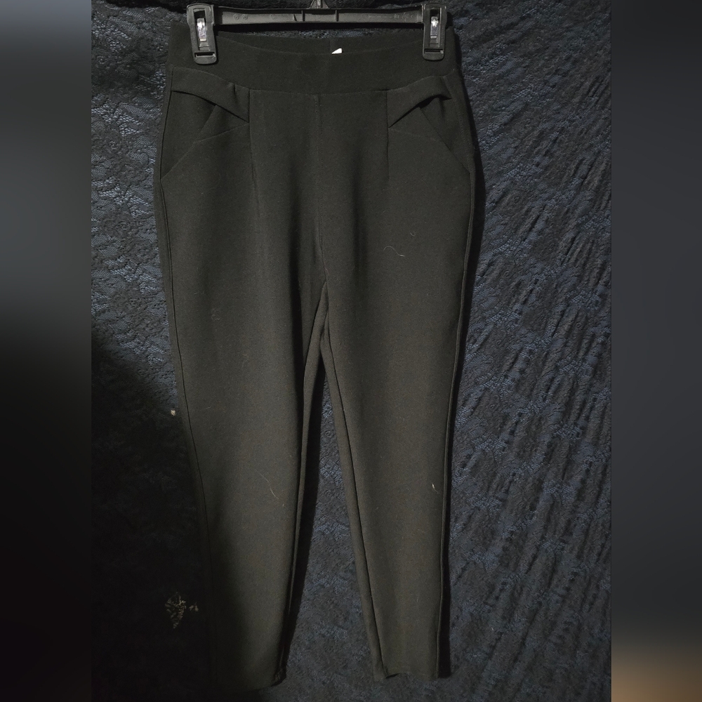 Black Slim Fit Stretchy Pants